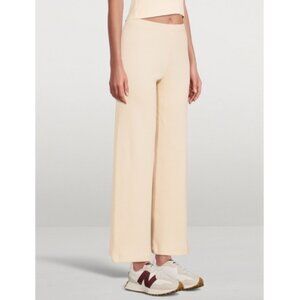KOTN Lounge Pants ribbed pull on womens Cream small petite minimalist egyptian
